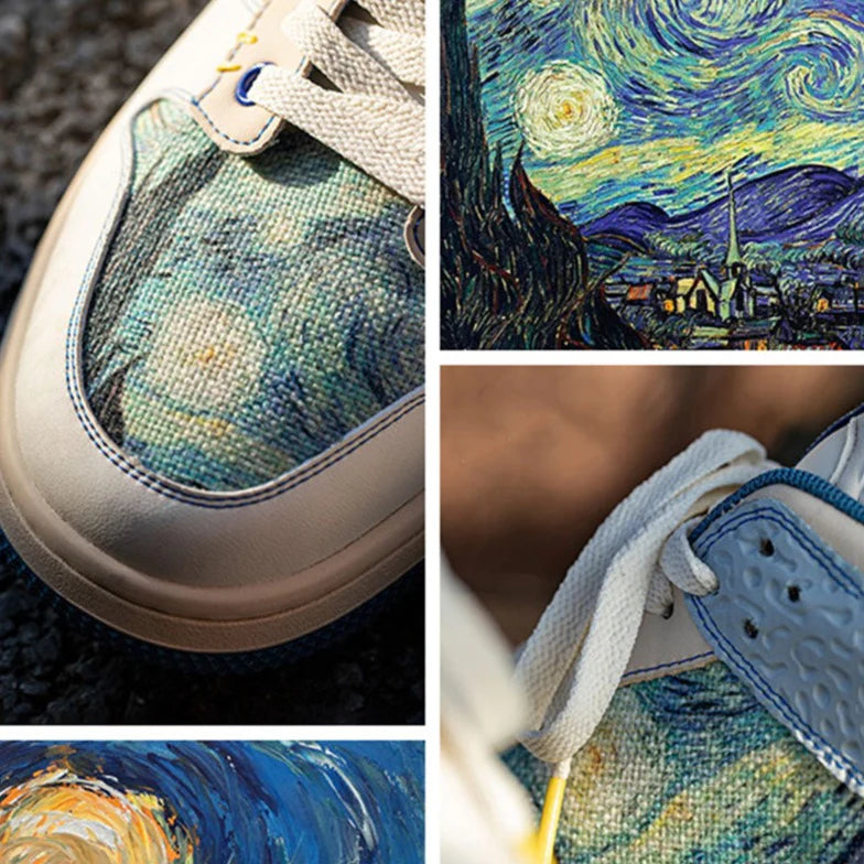 Zapatillas Inspiradas en la Noche Estrellada Vincent van Gogh