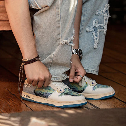 Zapatillas Inspiradas en la Noche Estrellada Vincent van Gogh