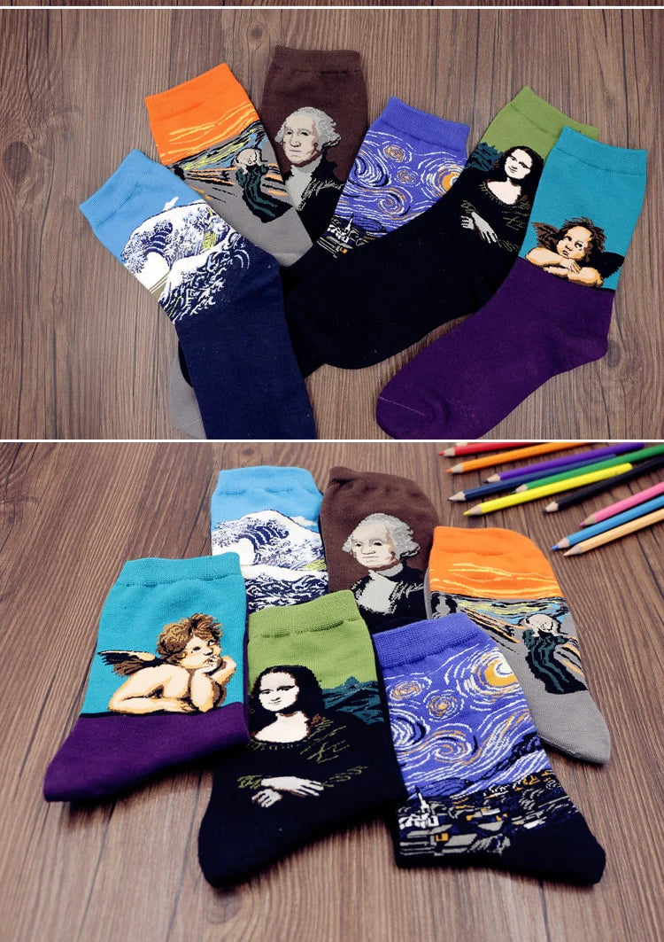 Paquete de 5 pares de calcetines artísticos