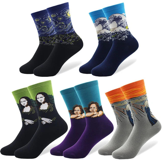 Paquete de 5 pares de calcetines artísticos
